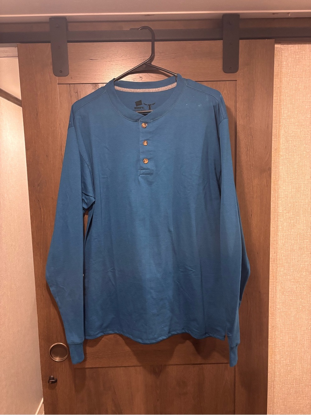 Hanes Teal Long-Sleeve Top